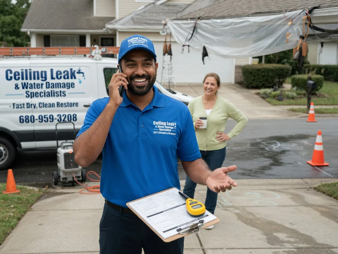 Ceiling Leak Cleanup Cumming, IA FAQs